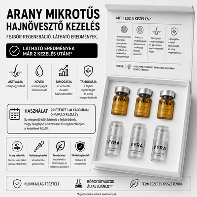 GROW Arany Mikrotűs Hajnövesztő Kezelés Férfiaknak