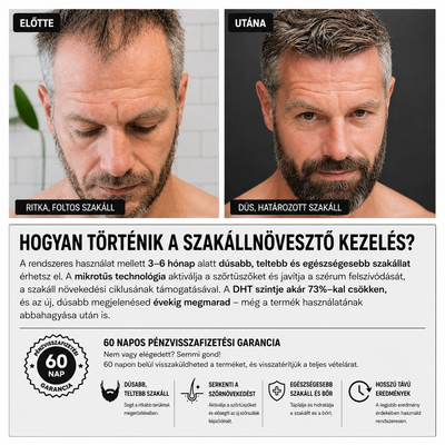 GROW Arany Mikrotűs Szakállnövesztő Kezelés Férfiaknak