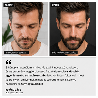 GROW Arany Mikrotűs Szakállnövesztő Kezelés Férfiaknak