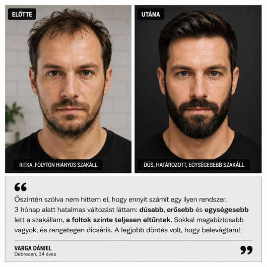 GROW Arany Mikrotűs Szakállnövesztő Kezelés Férfiaknak