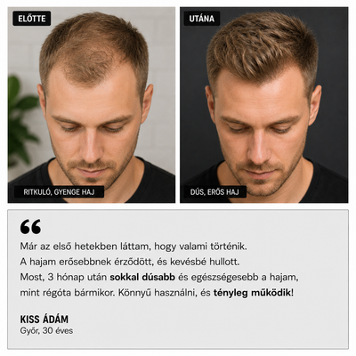 1 csomag GROW Arany Mikrotűs Hajnövesztő Kezelés Férfiaknak