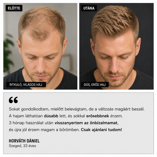 GROW Arany Mikrotűs Hajnövesztő Kezelés Férfiaknak