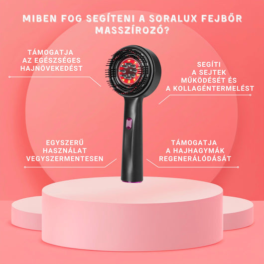 Soralux-Fejbőr masszírozó hajhullás ellen