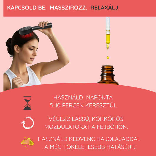 Soralux-Fejbőr masszírozó hajhullás ellen