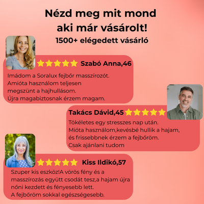 Soralux-Fejbőr masszírozó hajhullás ellen