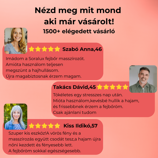 Soralux-Fejbőr masszírozó hajhullás ellen